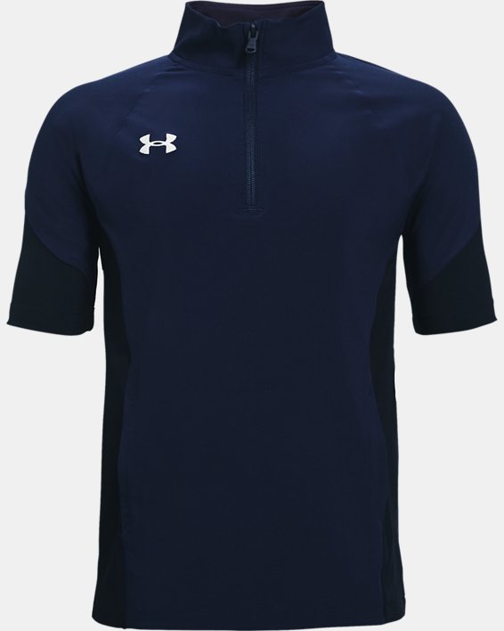 Boys' UA Squad Short Sleeve ¼ Zip, Navy, pdpMainDesktop image number 0